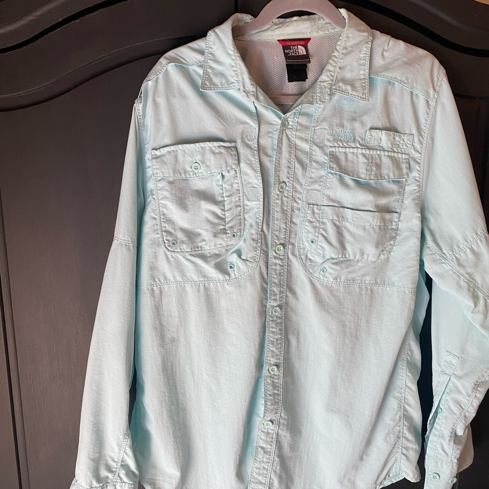 The North Face light blue shirt